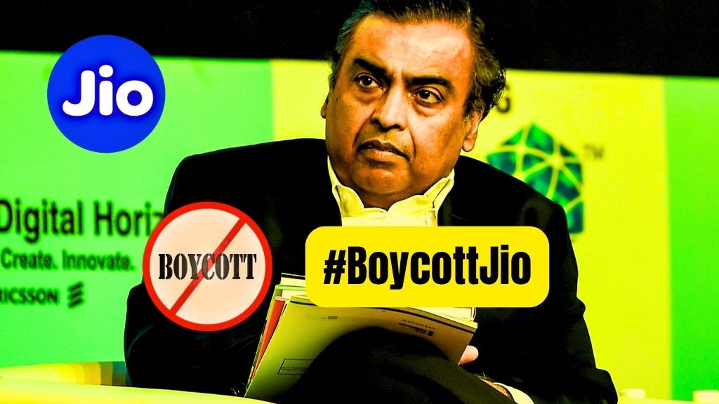 hashtag jio sim boycott in India