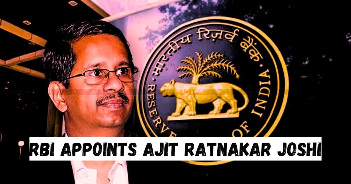 RBI Appoints Ajit Ratnakar Joshi